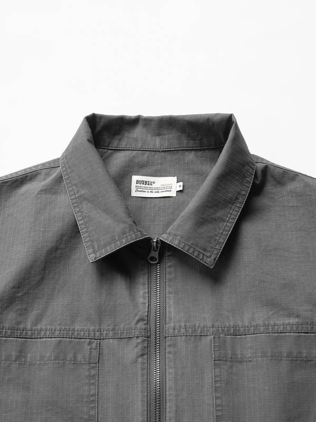 BUTTBILL Effortless Enzyme-Washed Utility Shirt Jacket038