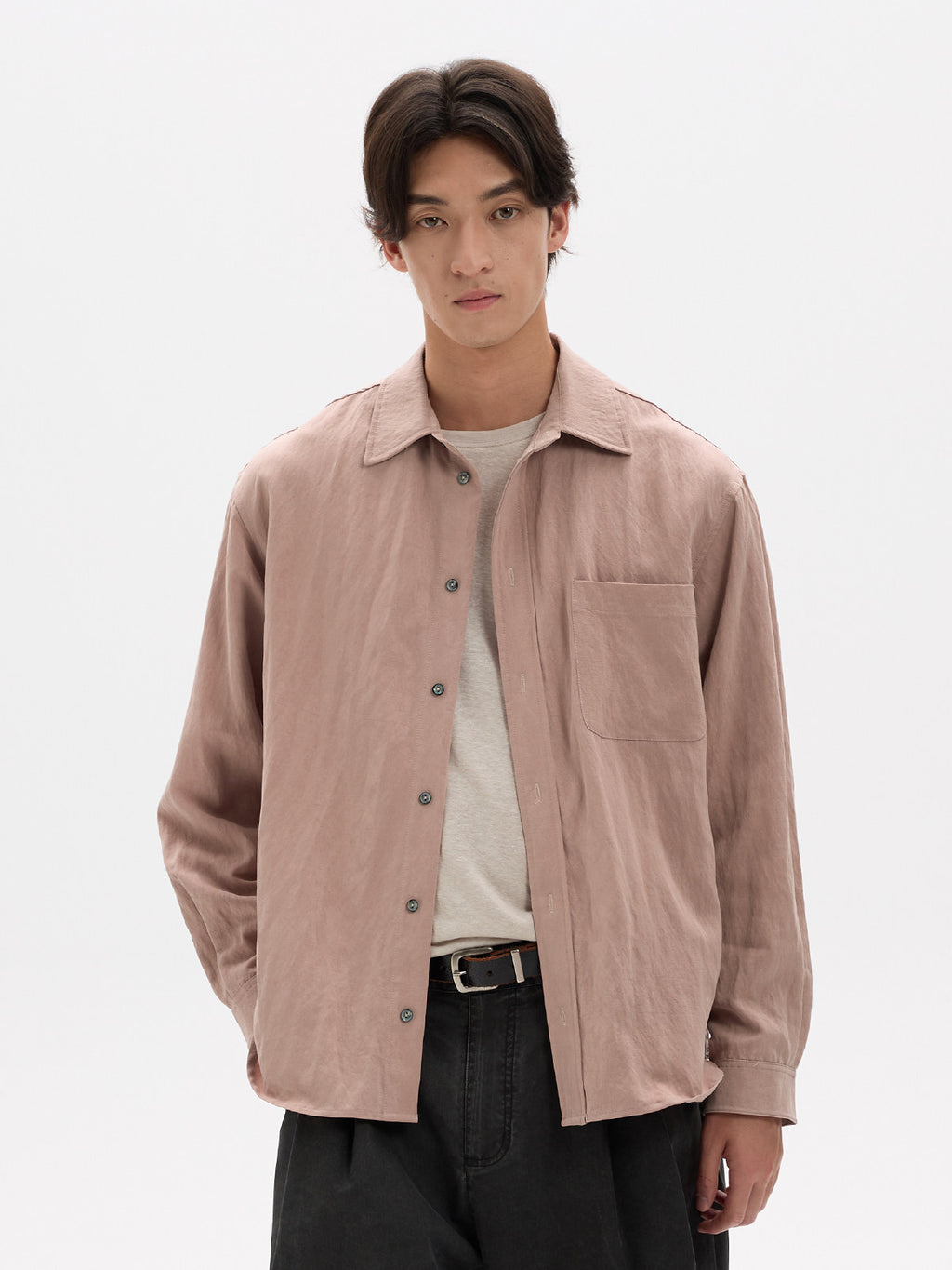 BUTTBILL アーバンエフォートレス ソフト起毛リラックスシャツ