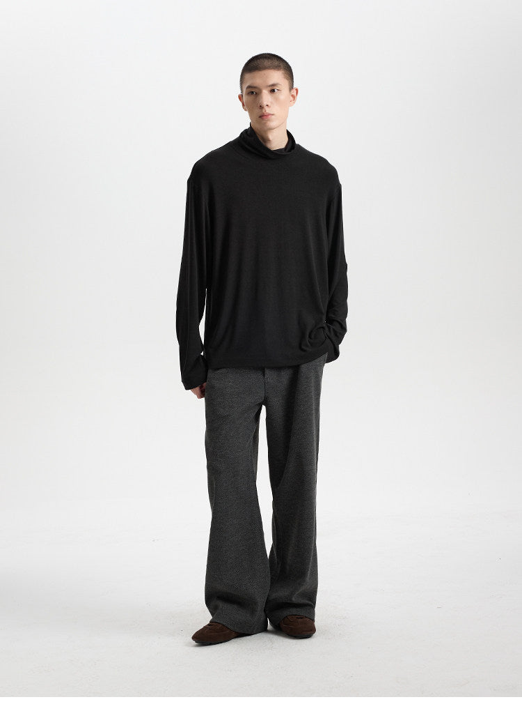 BUTTBILL Relaxed Straight-Leg Knit Pants – Soft Textured Wide-Leg Drawstring Trousers for Everyday Casual Wear#129