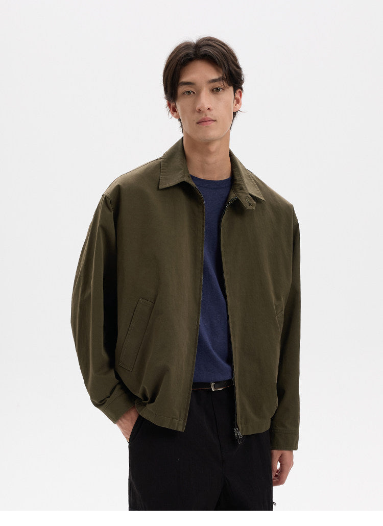 BUTTBILL Effortless Pima Cotton Fine Twill Two-Way Zip Jacket027