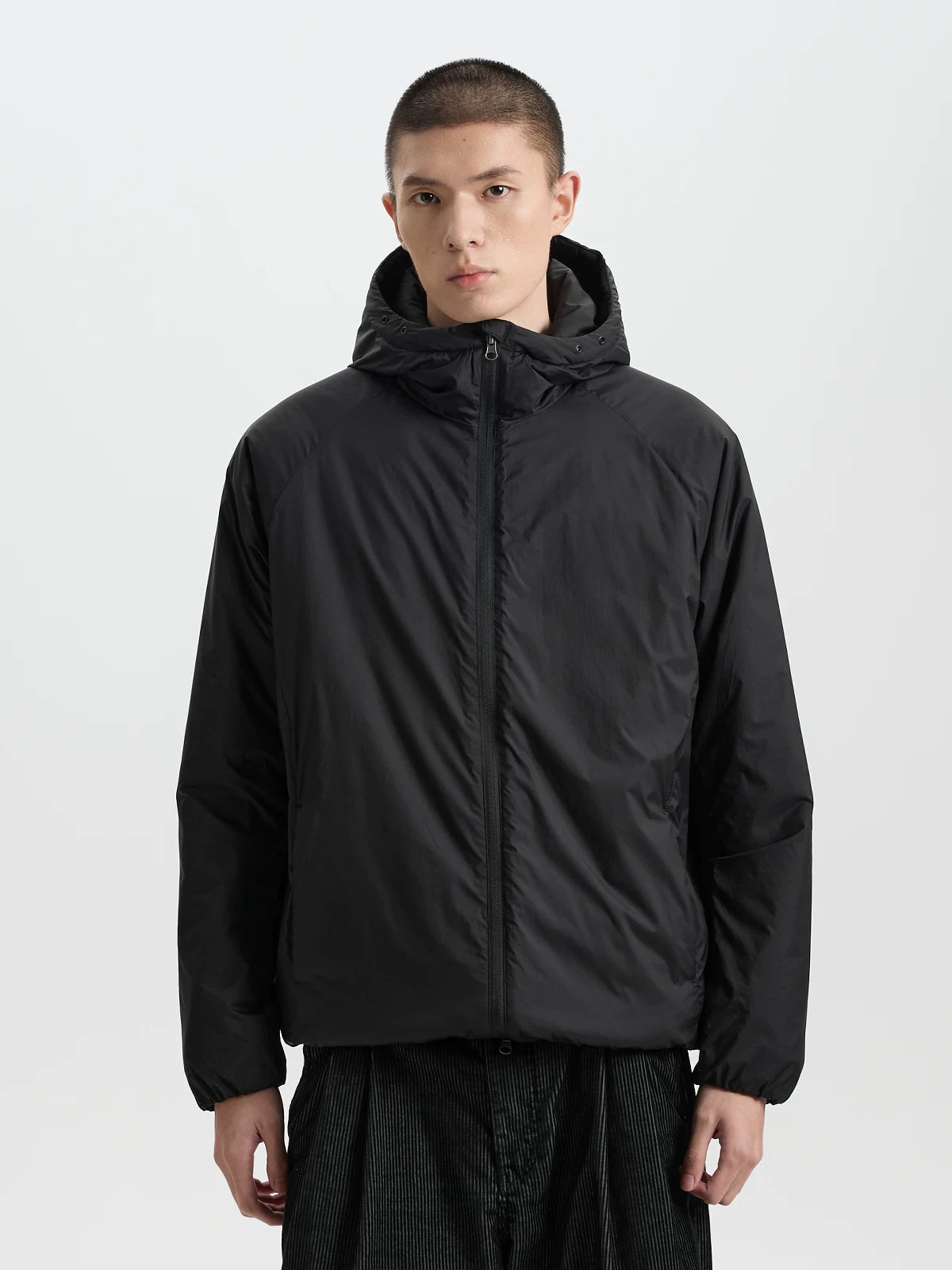 BUTTBILL Lightweight Water-Repellent Hooded Puffer Jacket – Relaxed Fit Insulated Winter Coat with Colorblock Design#127