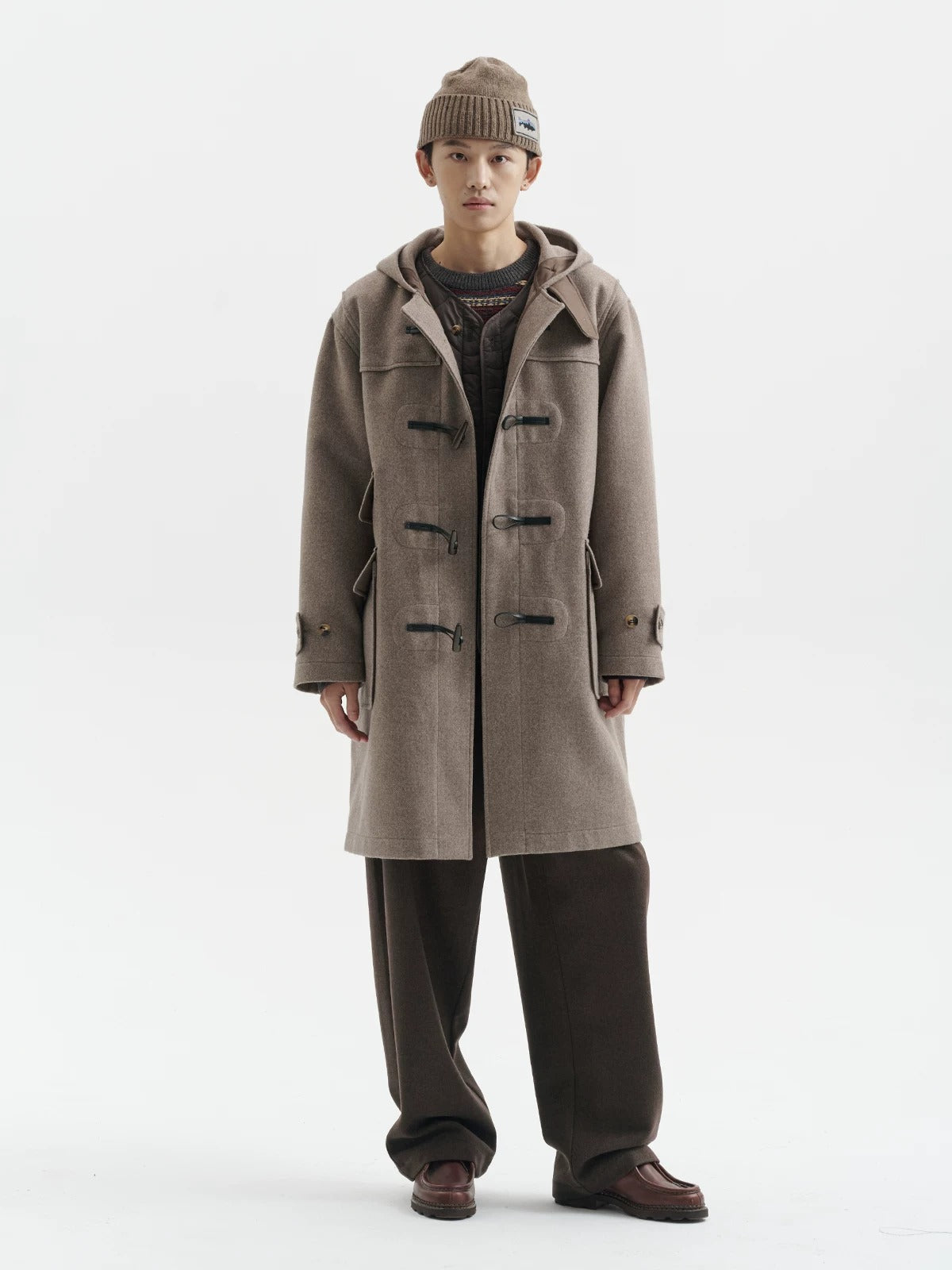 BUTTBILL FW25 Unisex Heavyweight Relaxed Long Duffle Coat069