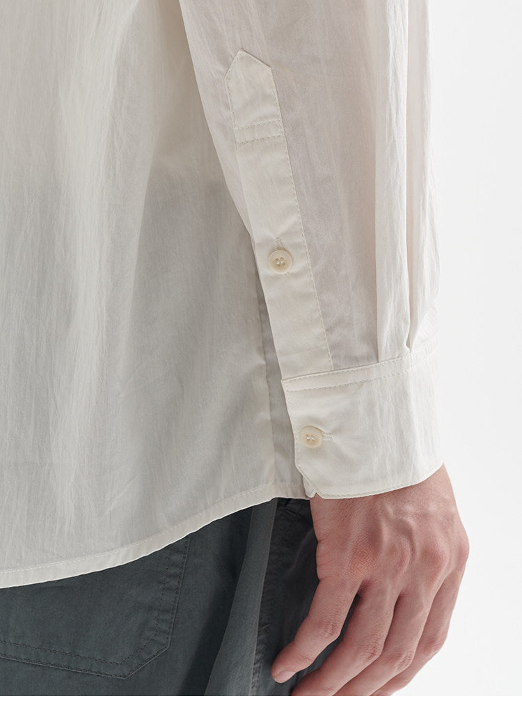 BUTTBILL Unisex Cotton-Nylon Paneled Long-Sleeve Overshirt109