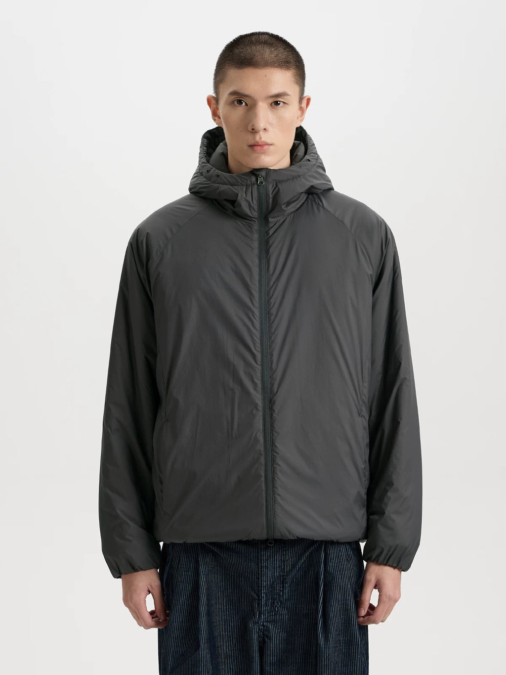 BUTTBILL Lightweight Water-Repellent Hooded Puffer Jacket – Relaxed Fit Insulated Winter Coat with Colorblock Design#127
