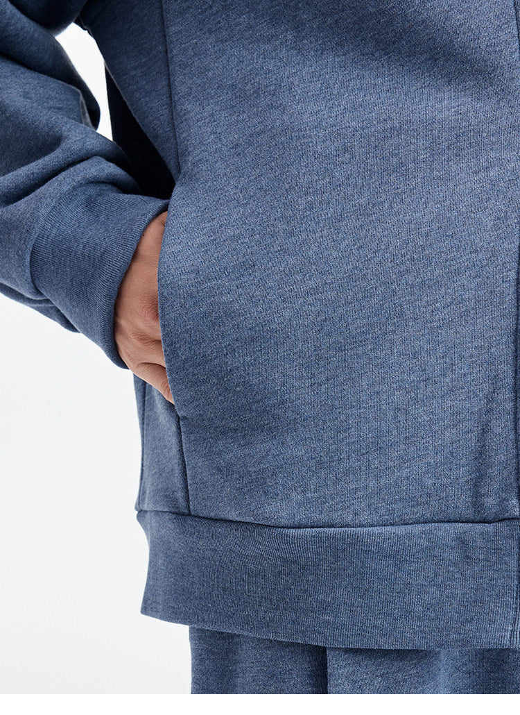 BUTTBILL SS26 Unisex Relaxed Heathered Zip-Up Hoodie050