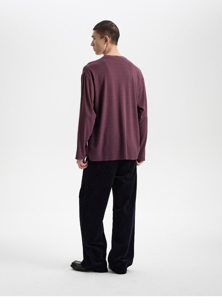 BUTTBILL Vintage Washed 100% Cotton Corduroy Pants – Textured Relaxed Straight-Leg Casual Trousers#128