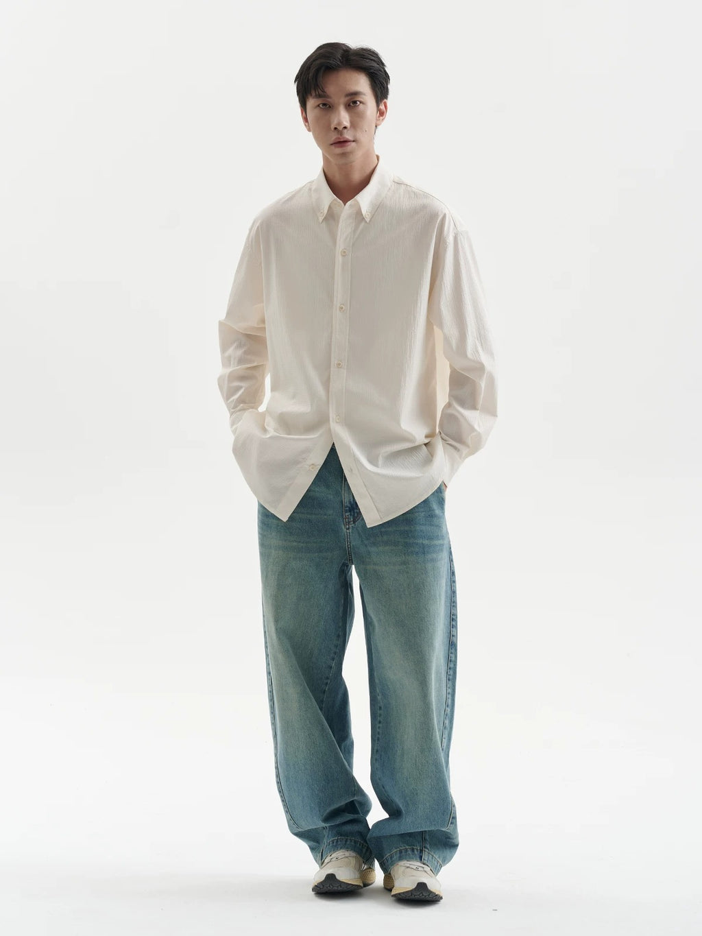 BUTTBILL  Relaxed Textured Plaid Nylon-Blend Overshirt110