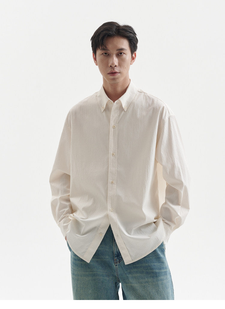 BUTTBILL  Relaxed Textured Plaid Nylon-Blend Overshirt110