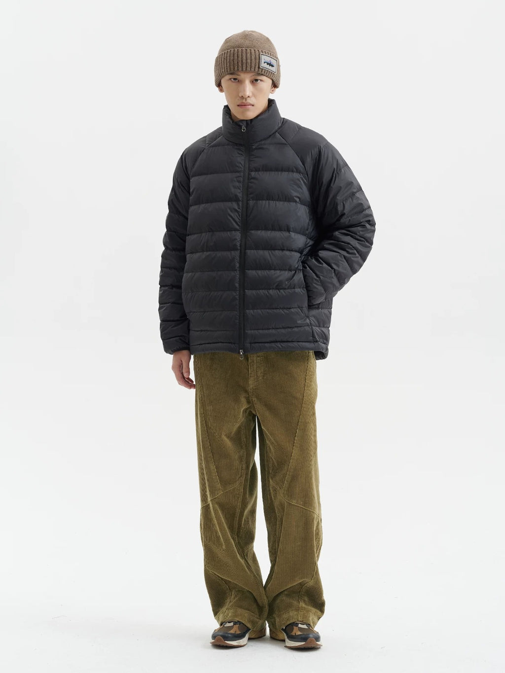 BUTTBILL FW25 Unisex 100% Cotton 8-Wale Corduroy Paneled Straight Trousers055