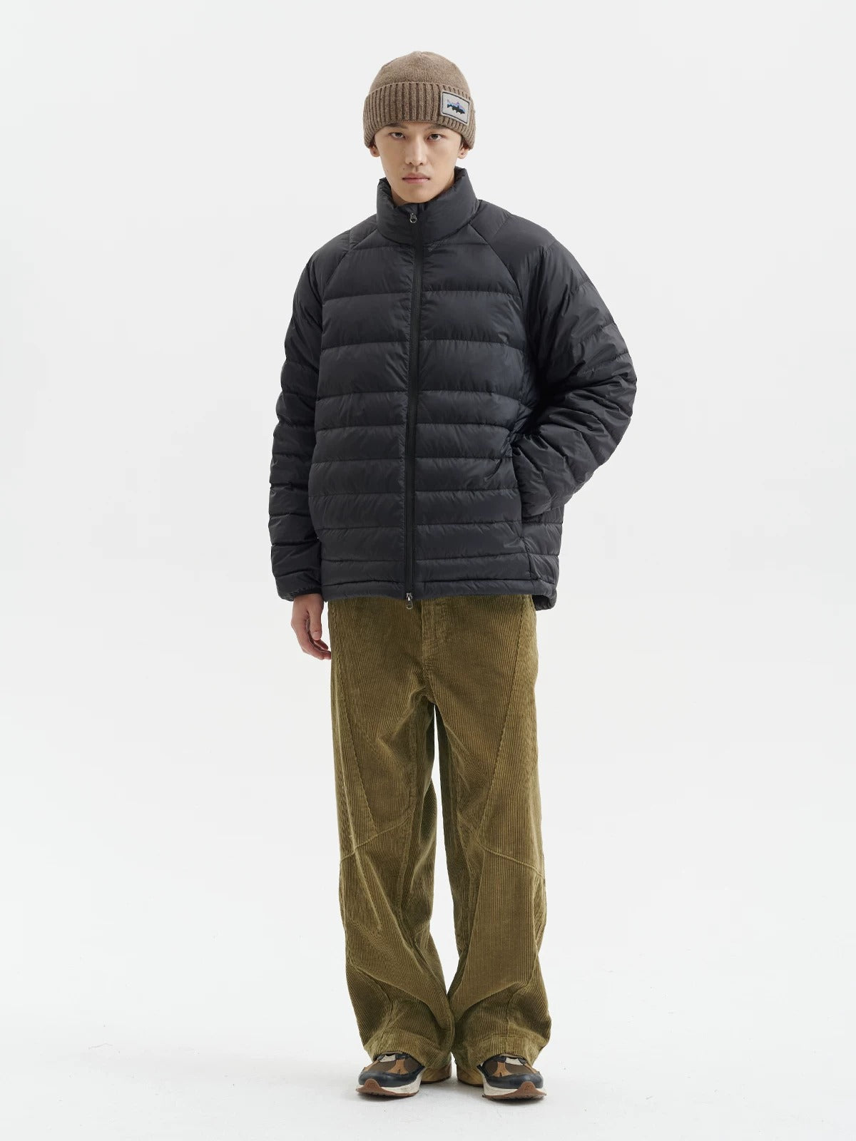 BUTTBILL FW25 Unisex 100% Cotton 8-Wale Corduroy Paneled Straight Trousers055