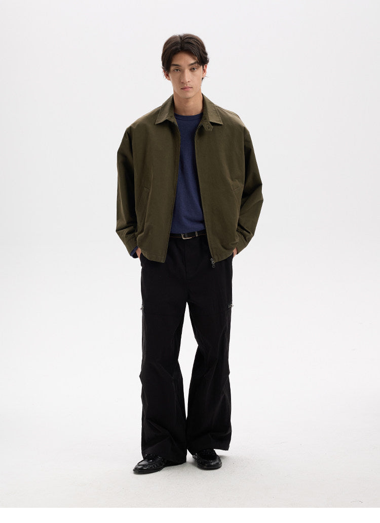 BUTTBILL Effortless Pima Cotton Fine Twill Two-Way Zip Jacket027