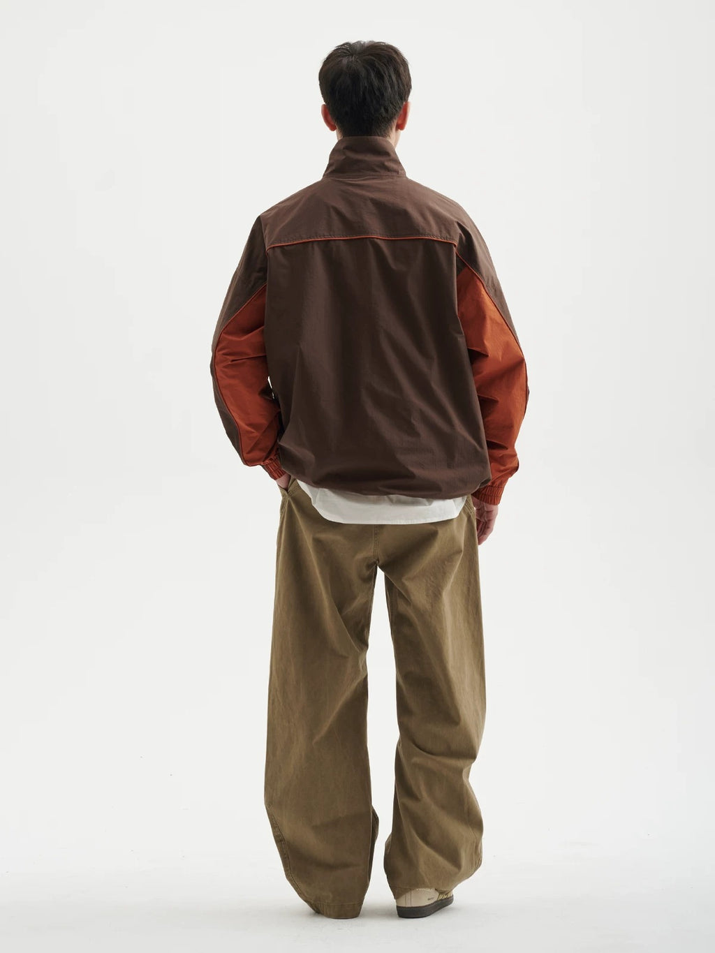 BUTTBILL Unisex Water-Repellent Retro Track Jacket with Mesh Lining093