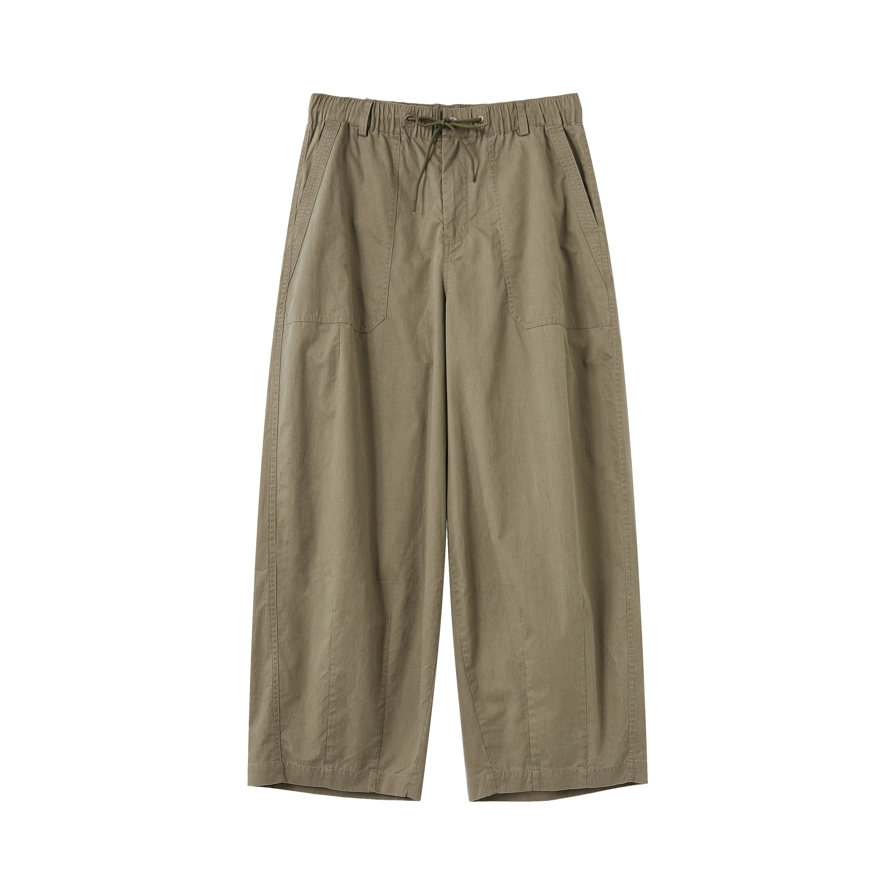 BUTTBILL Retro Enzyme-Washed Relaxed Silhouette Straight Deck Pants