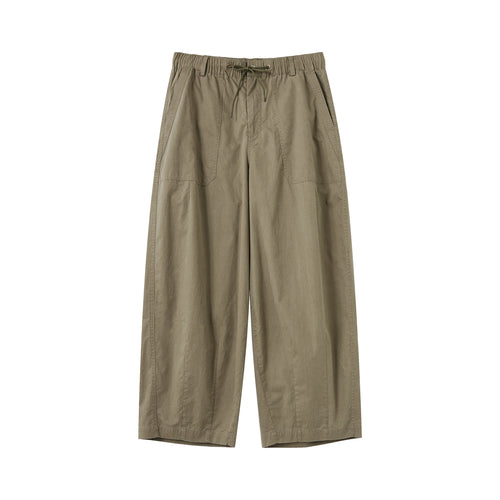 BUTTBILL Retro Enzyme-Washed Relaxed Silhouette Straight Deck Pants