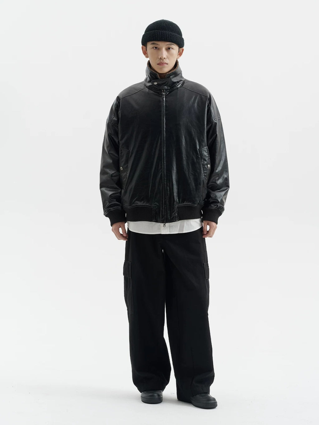BUTTBILL FW25 Men's Heavyweight Faux Shearling Leather Thinsulate™ Jacket053