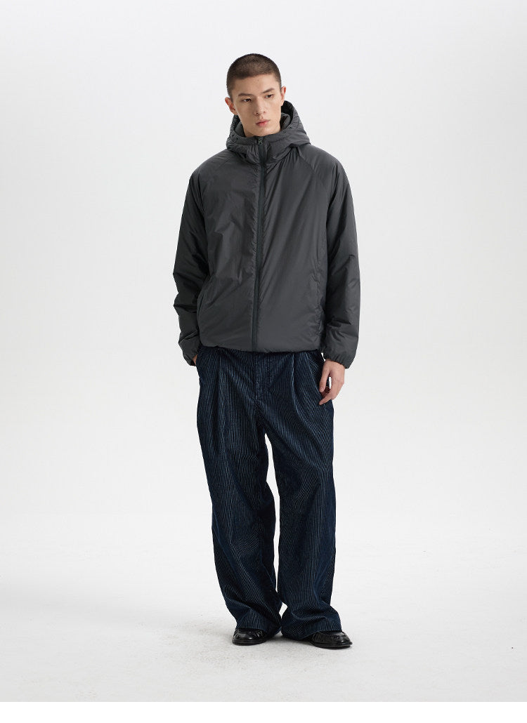 BUTTBILL Lightweight Water-Repellent Hooded Puffer Jacket – Relaxed Fit Insulated Winter Coat with Colorblock Design#127