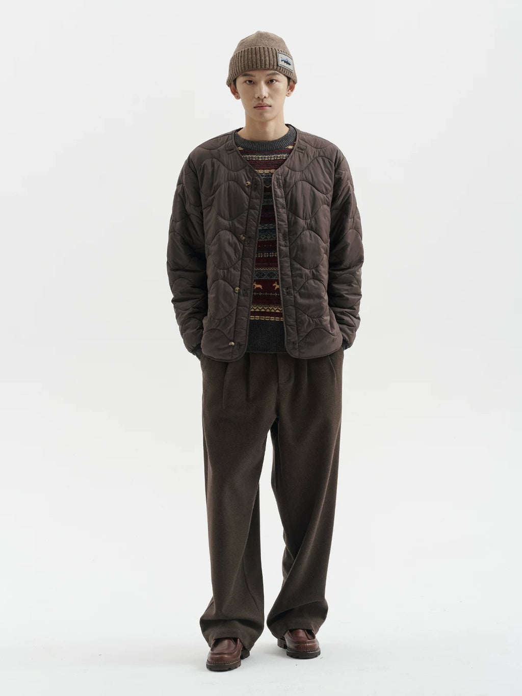 BUTTBILL FW25 3-in-1 Lambswool-Blend 3M™ Thinsulate™ Relaxed Coat068