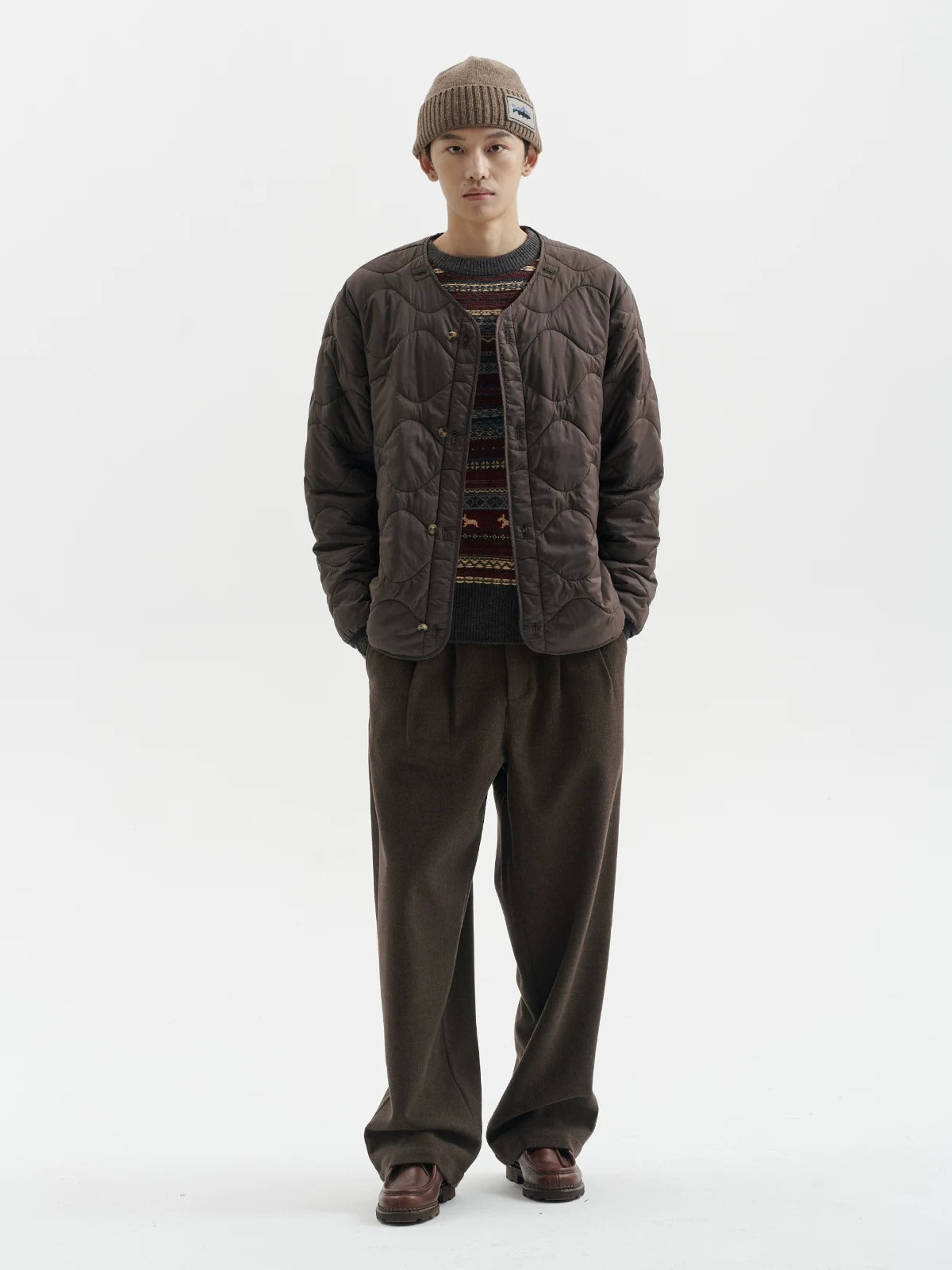 BUTTBILL FW25 3-in-1 Lambswool-Blend 3M™ Thinsulate™ Relaxed Coat068