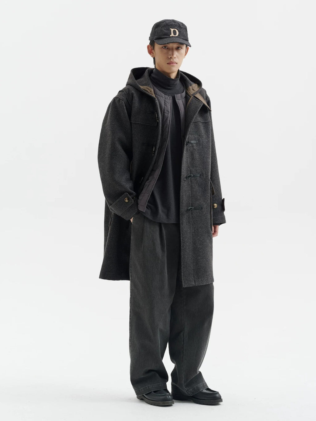 BUTTBILL FW25 Unisex Enzyme-Washed Pleated Relaxed Trousers056