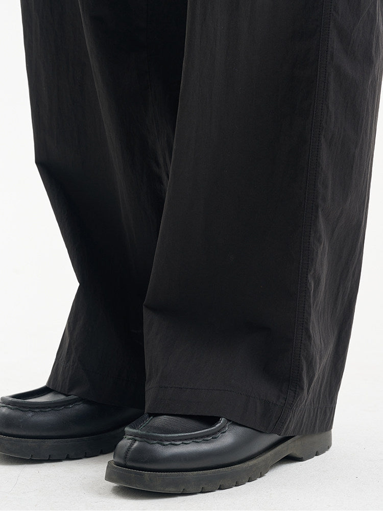BUTTBILL Unisex Cotton-Nylon Double-Pleated Relaxed All-Season Trousers104