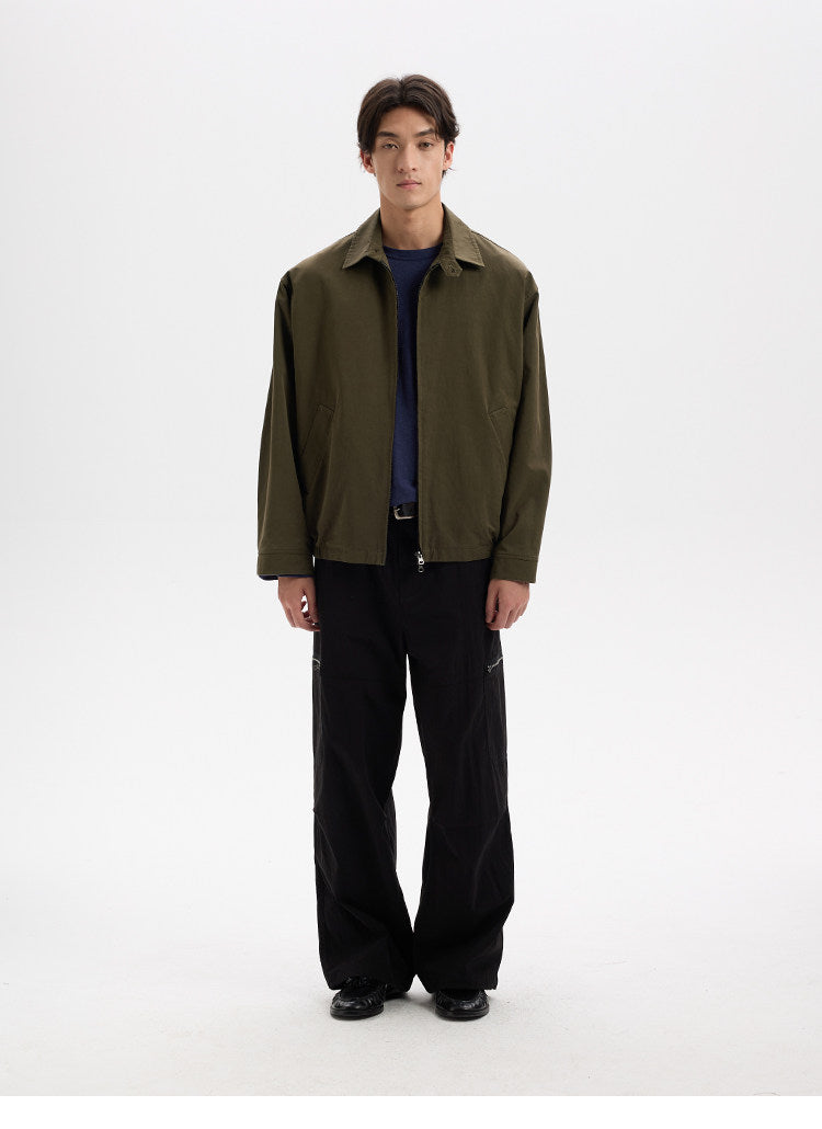 BUTTBILL Effortless Pima Cotton Fine Twill Two-Way Zip Jacket027