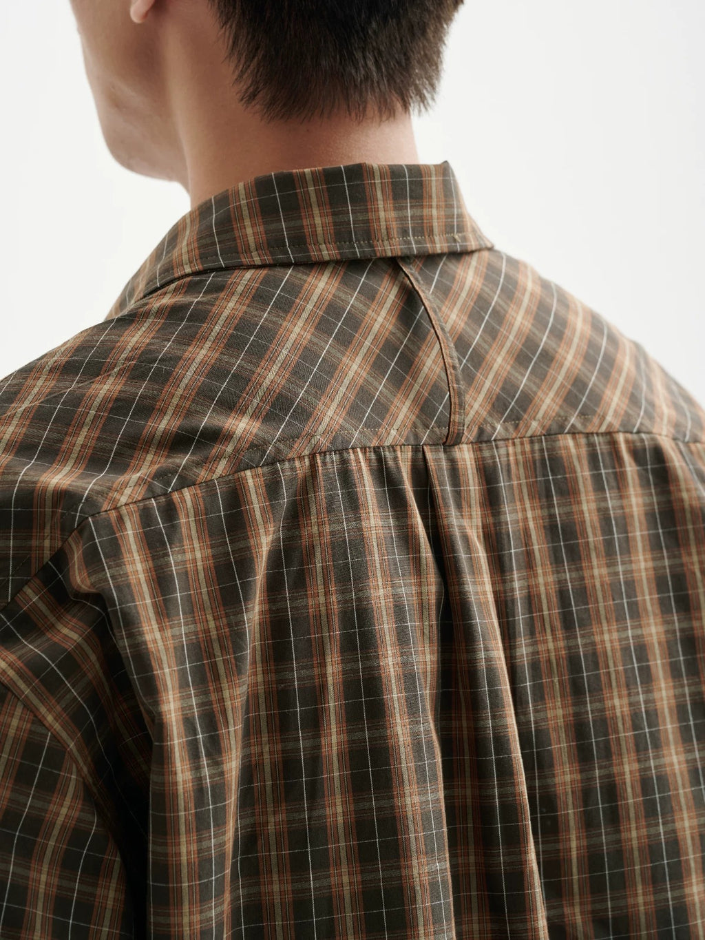 BUTTBILL Unisex Vintage Plaid Relaxed Long-Sleeve Overshirt098