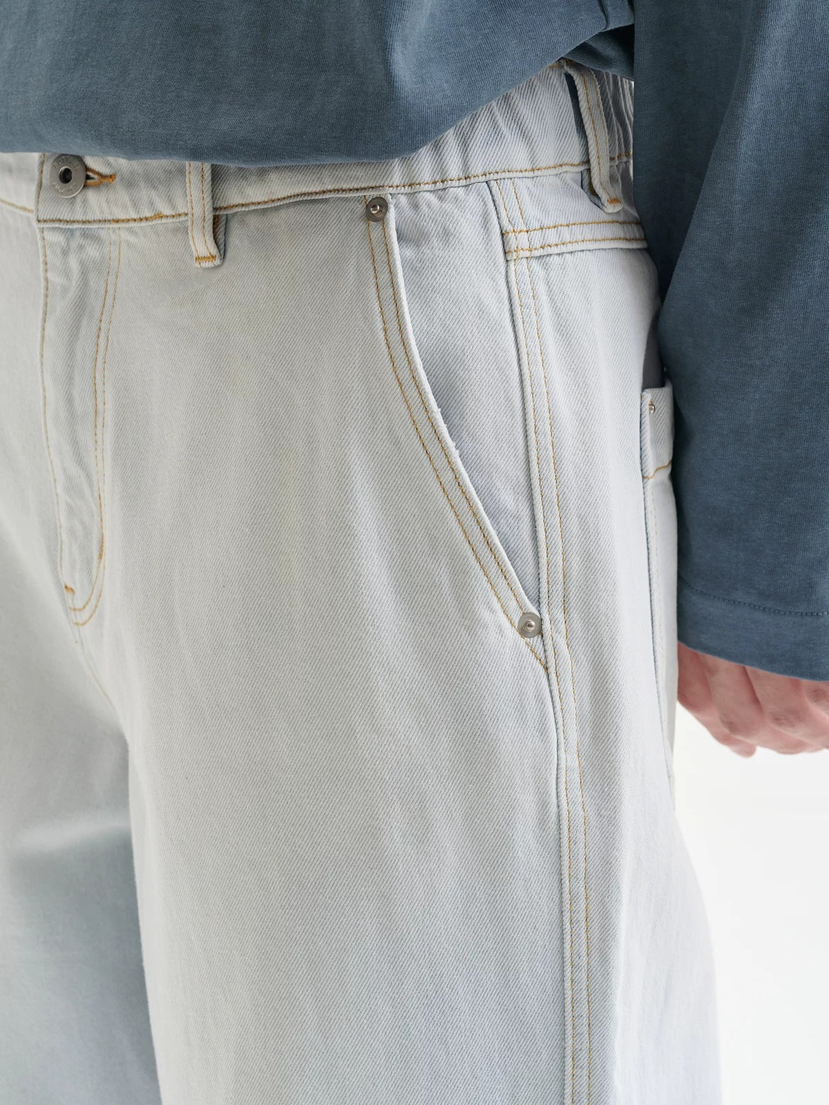 BUTTBILL Unisex Vintage Washed Denim Straight-Leg Jeans114