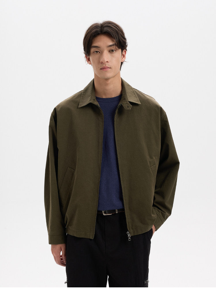 BUTTBILL Effortless Pima Cotton Fine Twill Two-Way Zip Jacket027