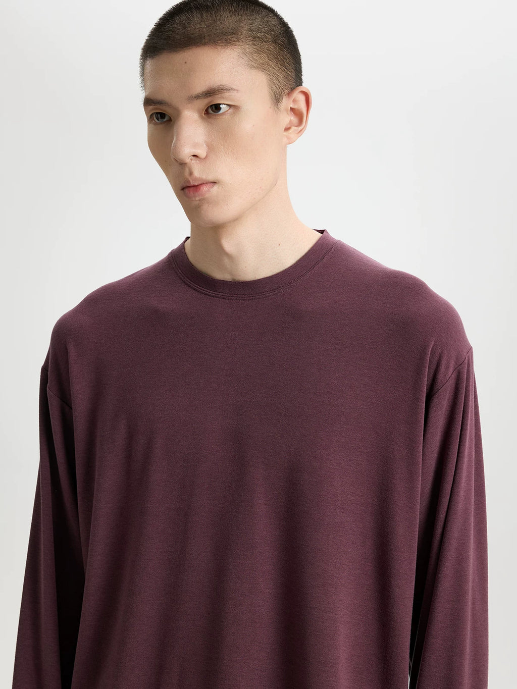 BUTTBILL Vintage Relaxed Textured Crewneck Knit Top – Soft Long Sleeve Unisex Sweater#119