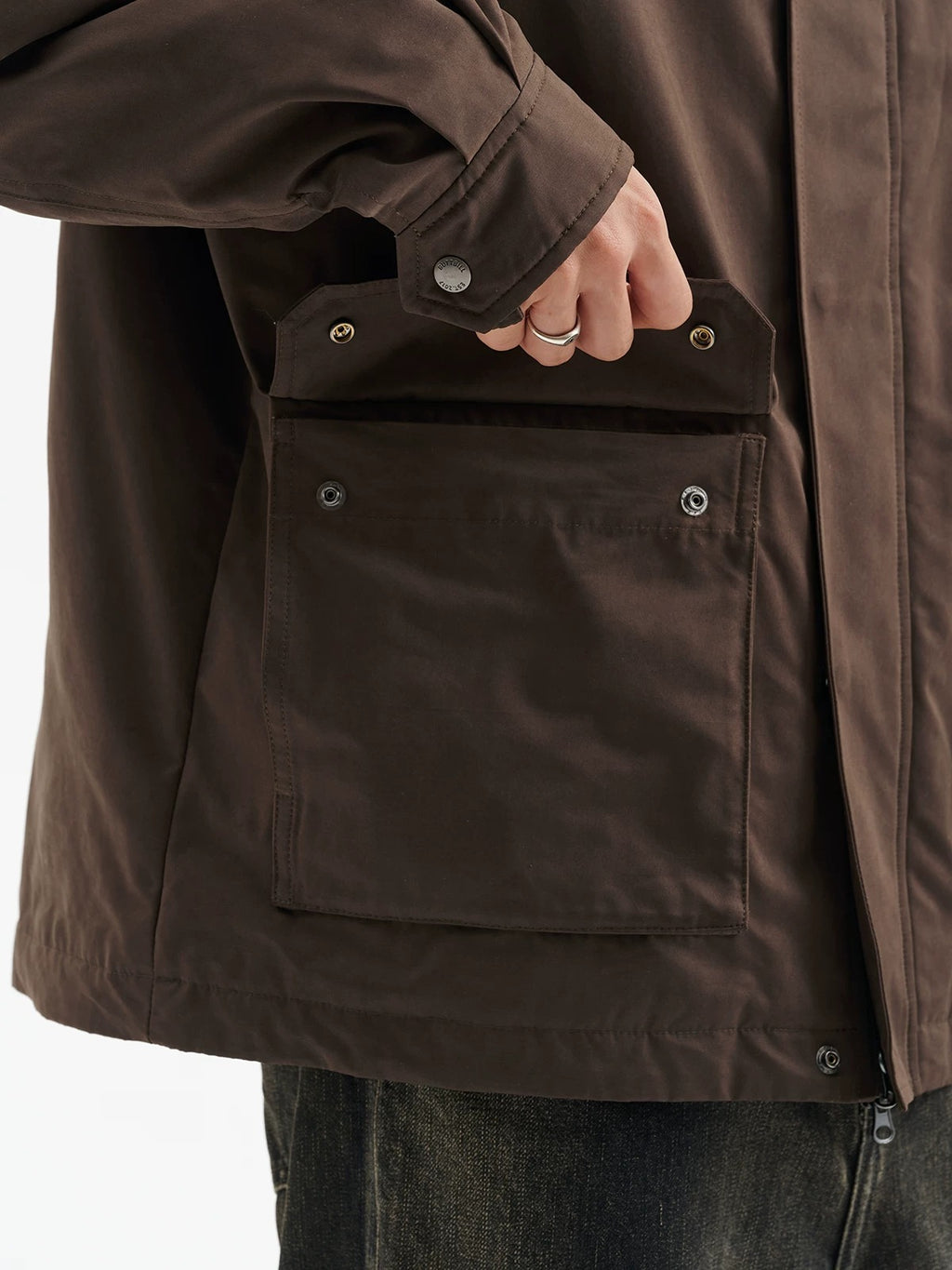 BUTTBILL Men's Leather-Collar 3M™ Thinsulate™ Water-Repellent Hunting Jacket081