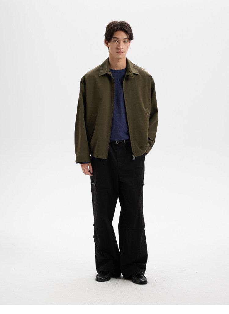 BUTTBILL Effortless Pima Cotton Fine Twill Two-Way Zip Jacket027