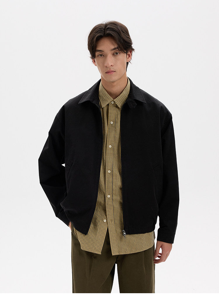 BUTTBILL Effortless Pima Cotton Fine Twill Two-Way Zip Jacket027