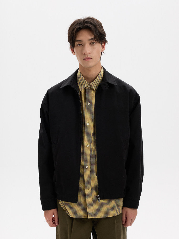 BUTTBILL Effortless Pima Cotton Fine Twill Two-Way Zip Jacket027