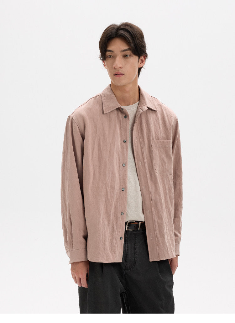 BUTTBILL アーバンエフォートレス ソフト起毛リラックスシャツ