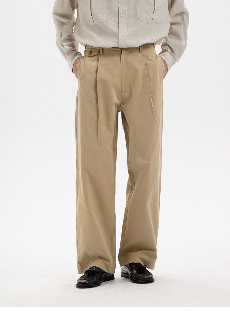 BUTTBILL Unisex Old Money Pima Cotton Staple Trousers