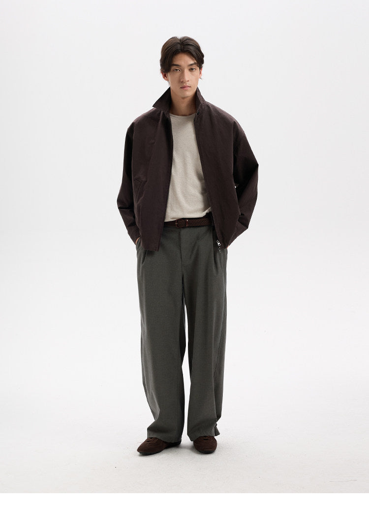 BUTTBILL Effortless Pima Cotton Fine Twill Two-Way Zip Jacket027