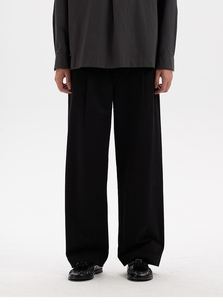 BUTTBILL Unisex Old Money Pima Cotton Staple Trousers