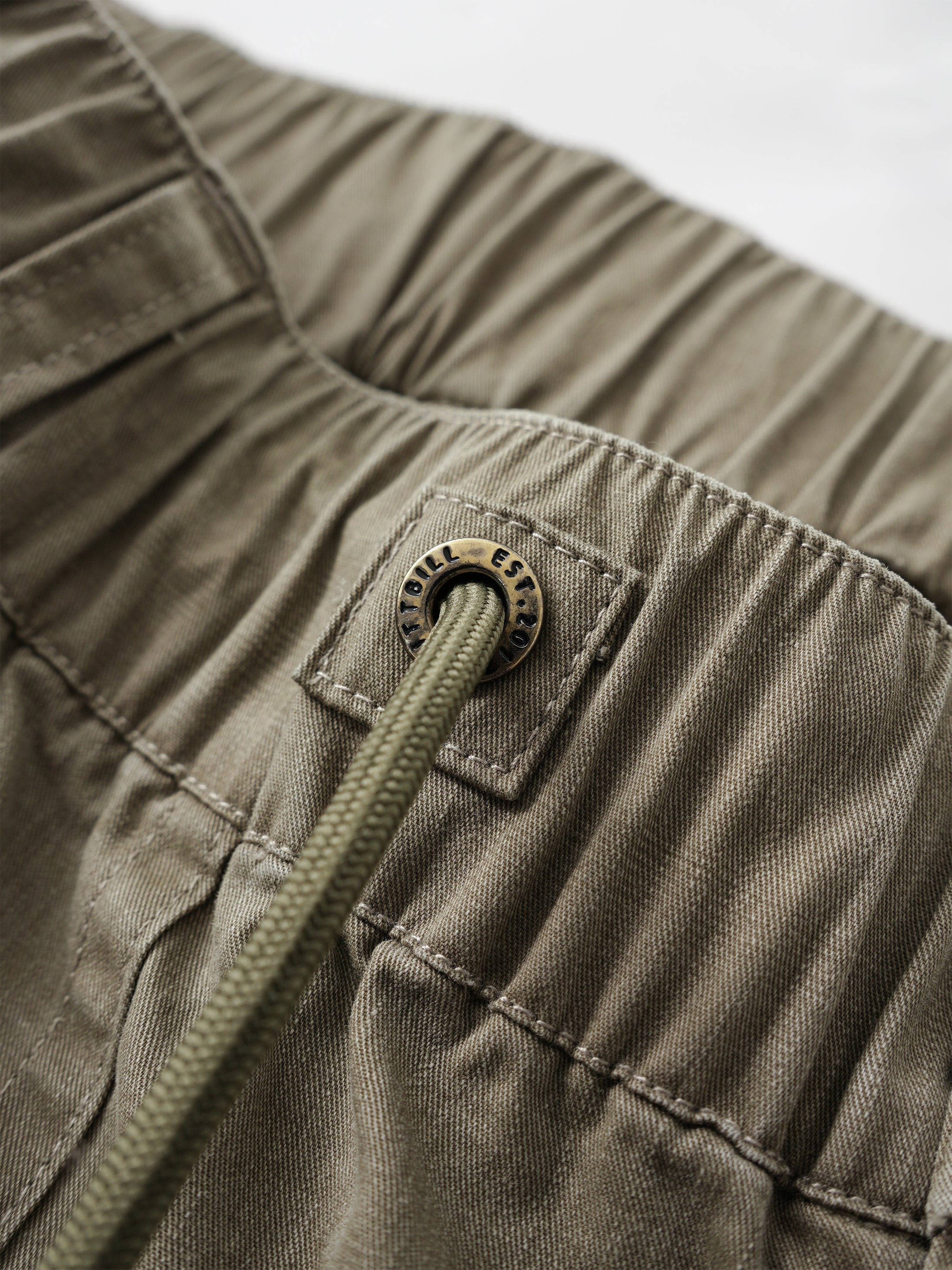 BUTTBILL Retro Enzyme-Washed Relaxed Silhouette Straight Deck Pants