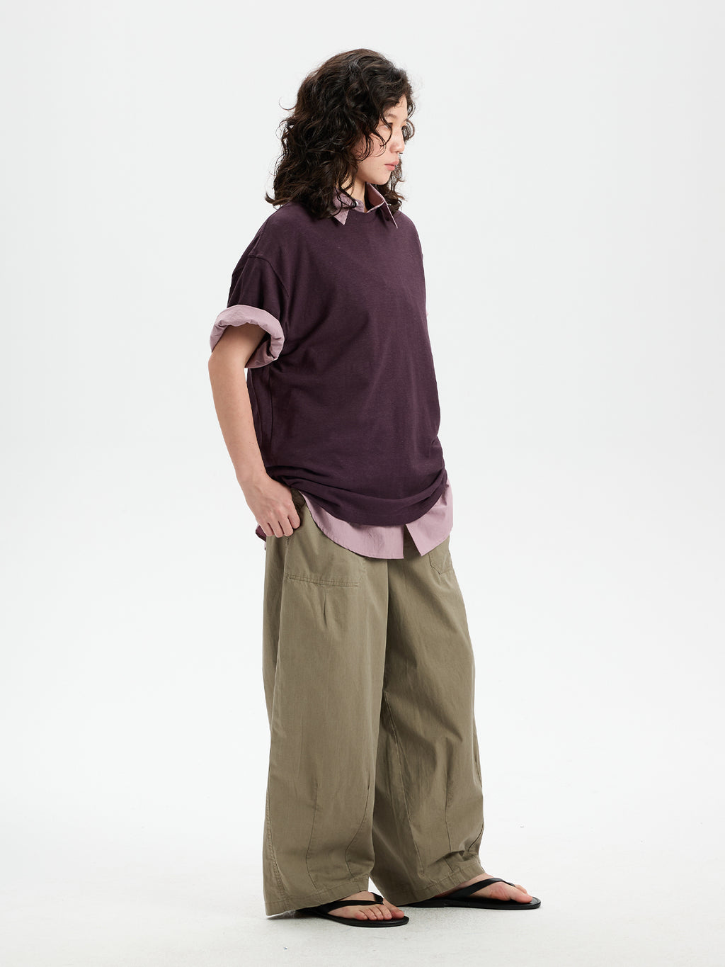 BUTTBILL Retro Enzyme-Washed Relaxed Silhouette Straight Deck Pants