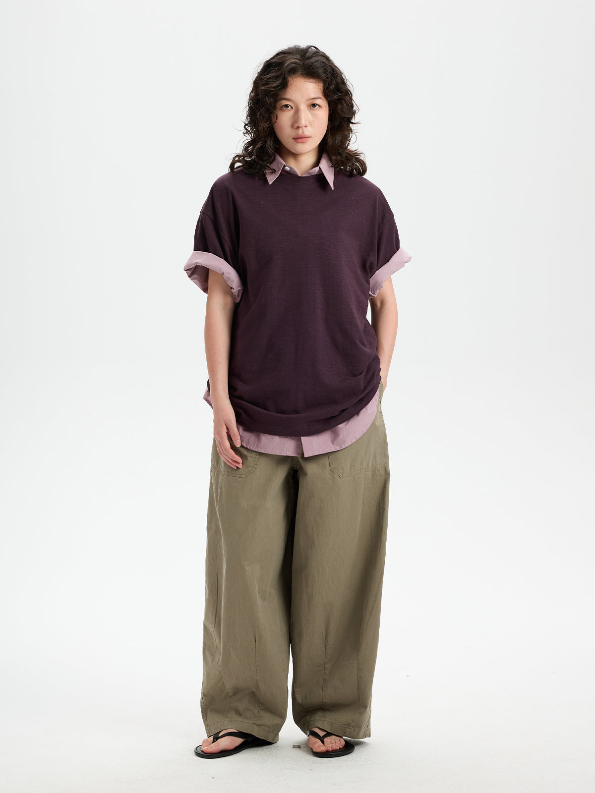BUTTBILL Retro Enzyme-Washed Relaxed Silhouette Straight Deck Pants