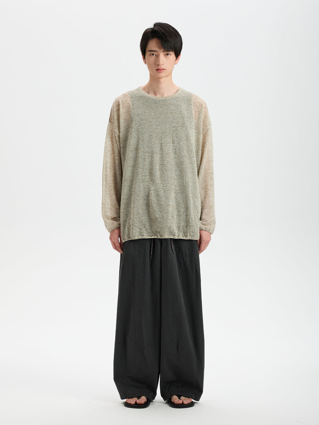 BUTTBILL Retro Enzyme-Washed Relaxed Silhouette Straight Deck Pants