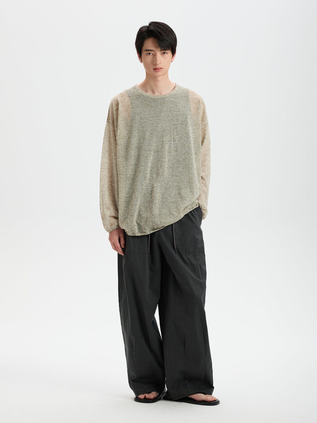 BUTTBILL Retro Enzyme-Washed Relaxed Silhouette Straight Deck Pants