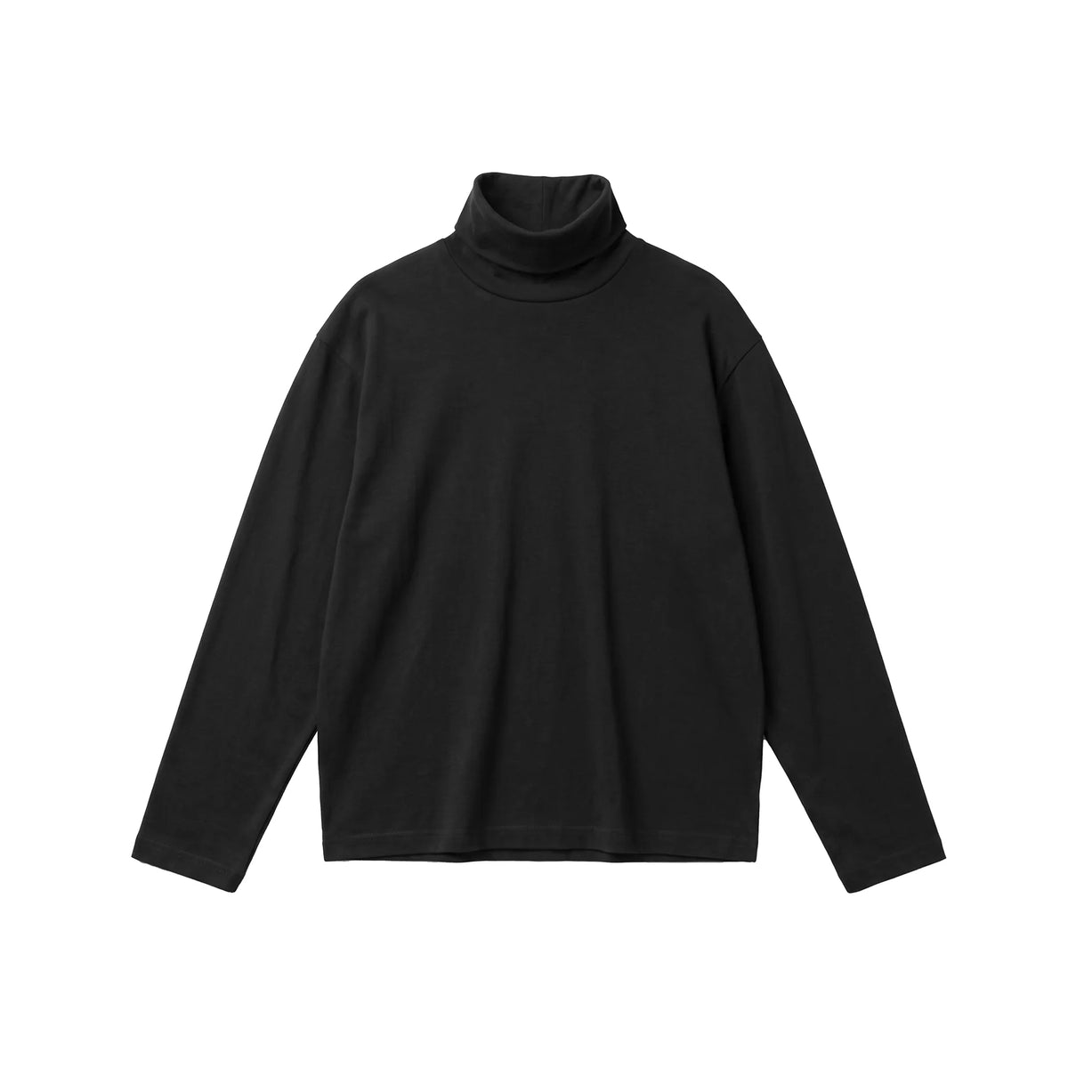 BUTTBILL Classic Textured Acetate-Wool Blend Turtleneck Knit Top – Relaxed Drop-Shoulder Unisex Long Sleeve#118