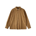 BUTTBILL Unisex 100% Cotton Corduroy Relaxed Overshirt078