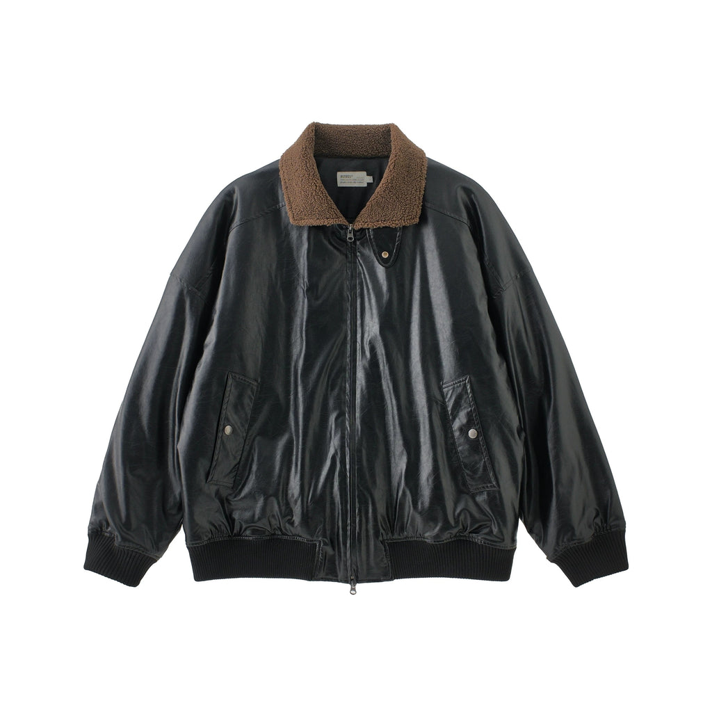 BUTTBILL FW25 Men's Heavyweight Faux Shearling Leather Thinsulate™ Jacket053