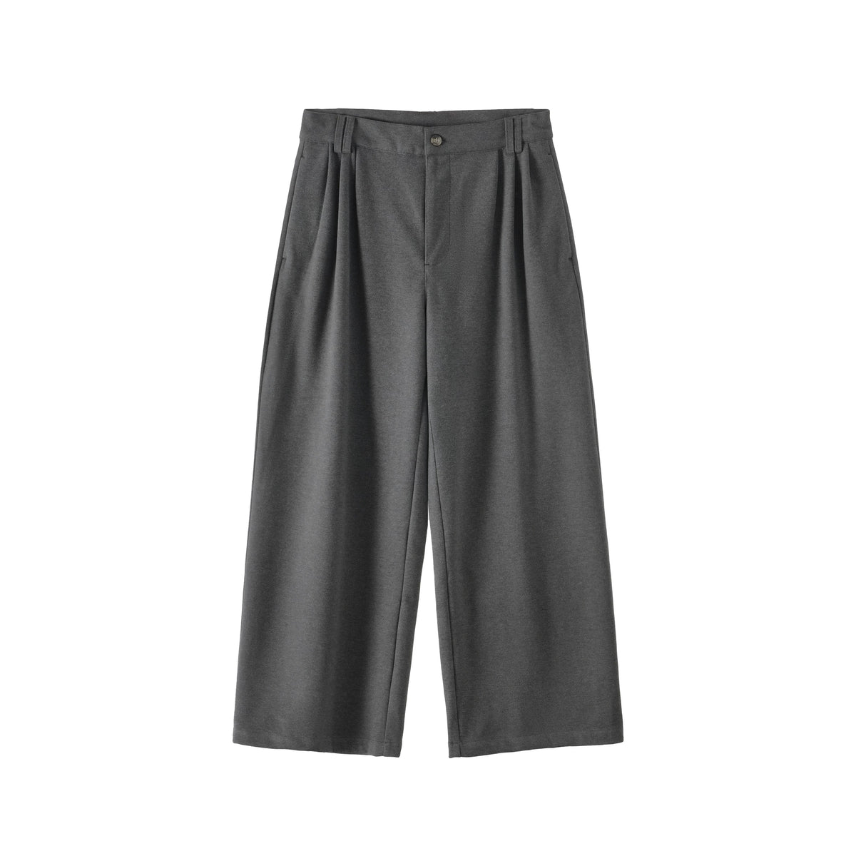 BUTTBILL Unisex Vintage Woolen Wide-Leg Relaxed Trousers085