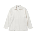 BUTTBILL Effortless Lyocell-Linen V-Neck Long-Sleeve Polo with Split Hem043