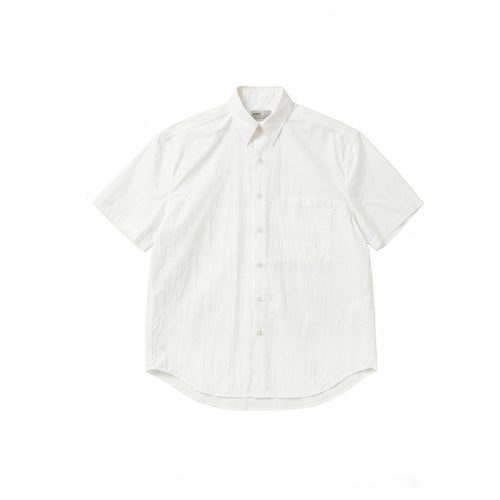 BUTTBILL Classic Minimalist Soft-Textured Long-Staple Cotton Pleated Back Shirt008