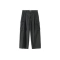 BUTTBILL Unisex Relaxed Herringbone Cargo Trousers105
