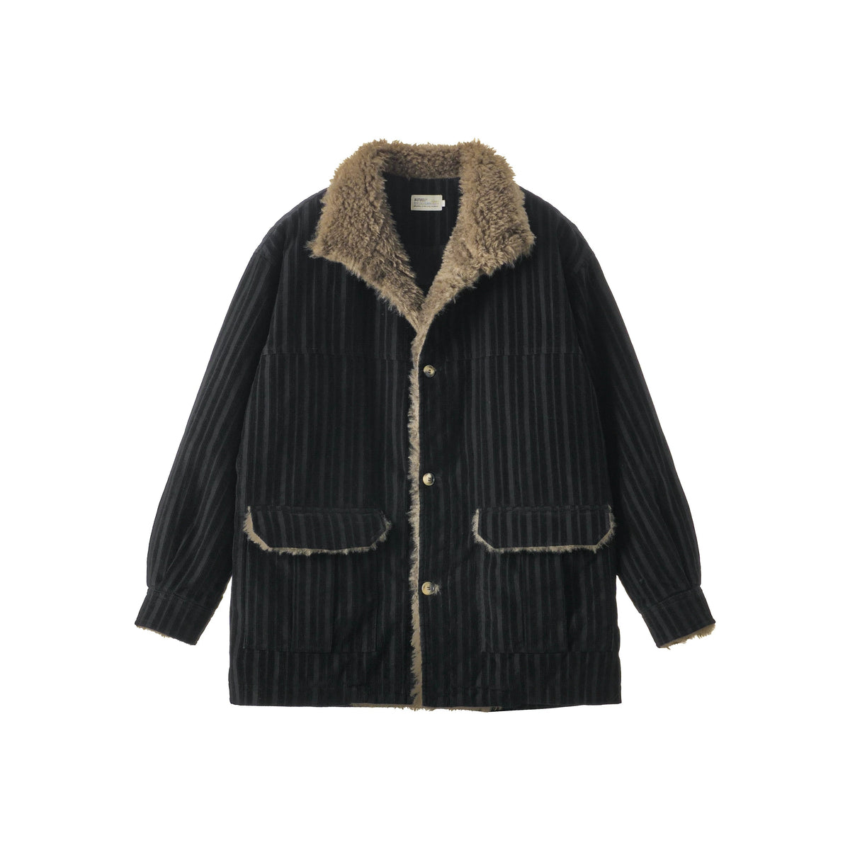 BUTTBILL FW25 Men's Heavyweight Enzyme-Washed Corduroy 3M™ Thinsulate™ Mid-Length Coat065